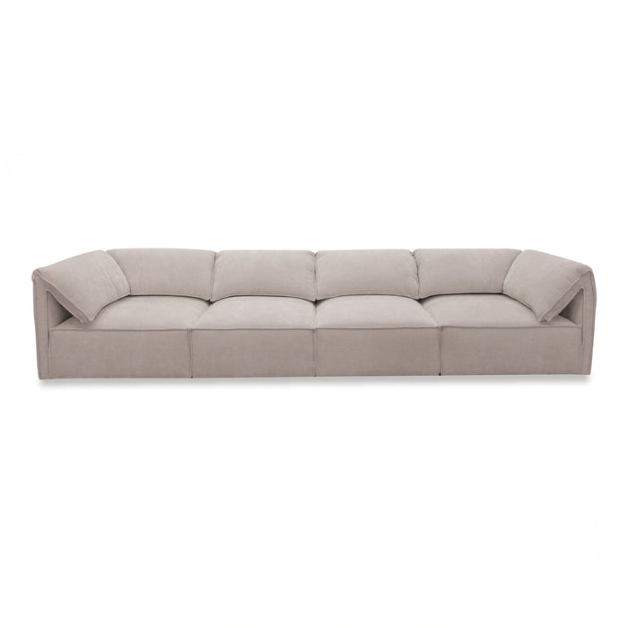 Gene - Modern Light Grey Fabric Modular Sectional Sofa