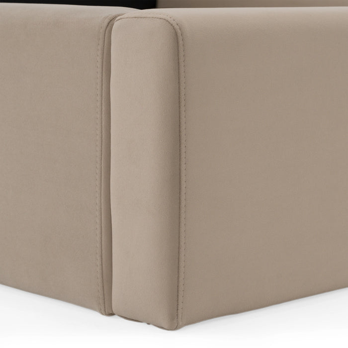 Kiro - Modern Tan Fabric Bed