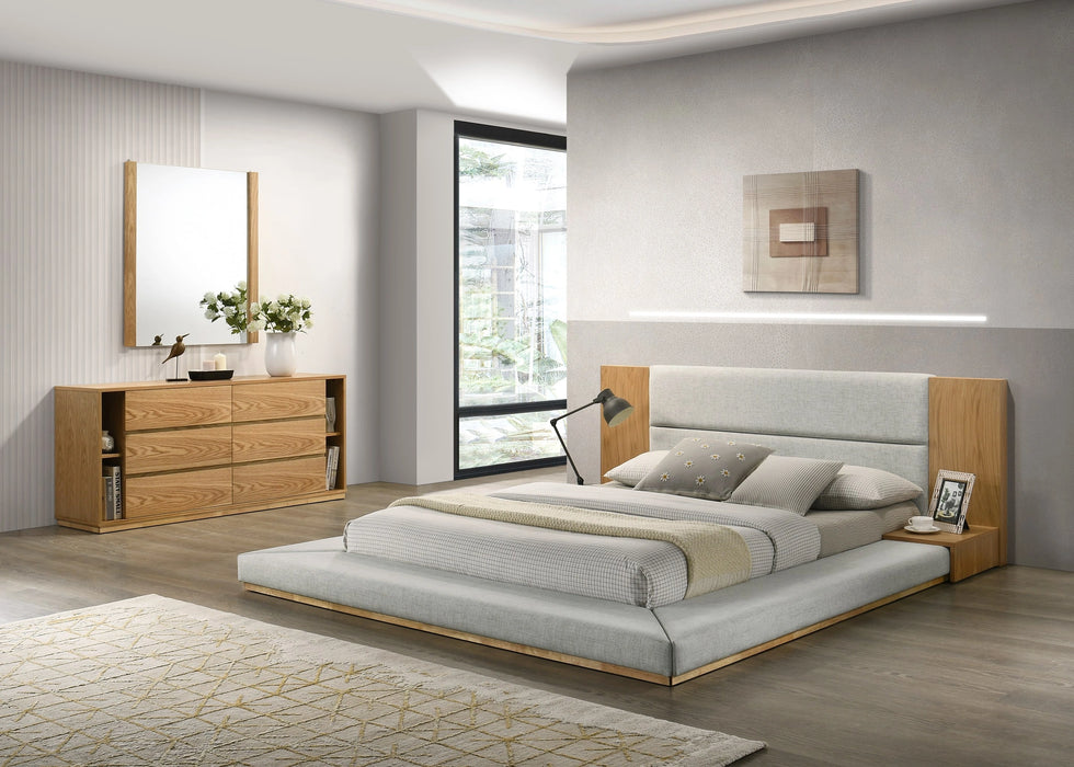 Jagger Modern Natural Oak Bed