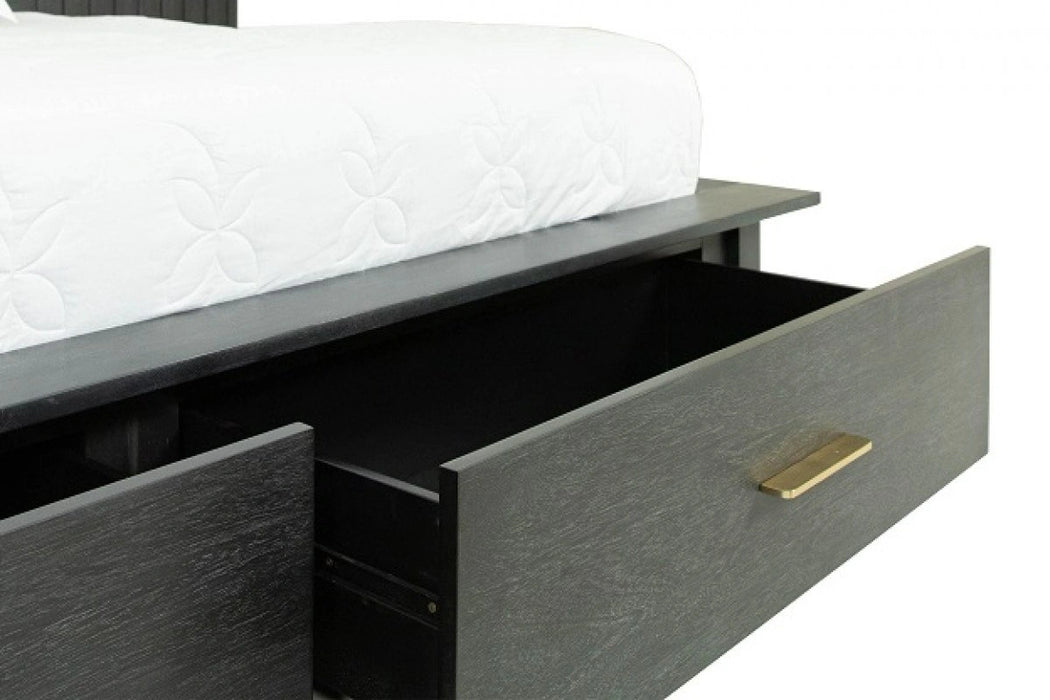 Manchester- Contemporary Dark Grey 4-Piece Bedroom Set