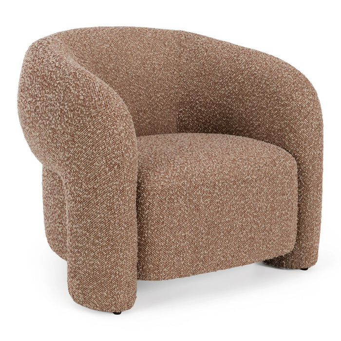 Bates - Modern Brick Fabric Accent Chair + Ottoman