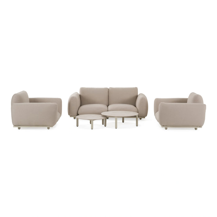 Palma - Outdoor Grey Olefin Fabric Sofa Set