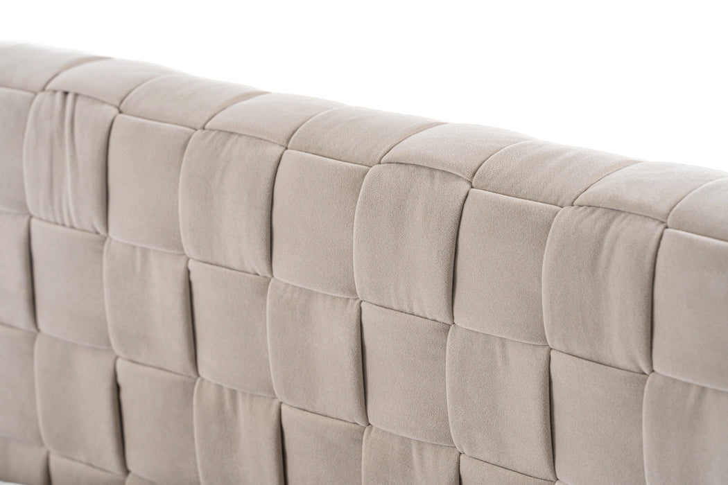 Concord - Modern Light Grey Velvet Bed