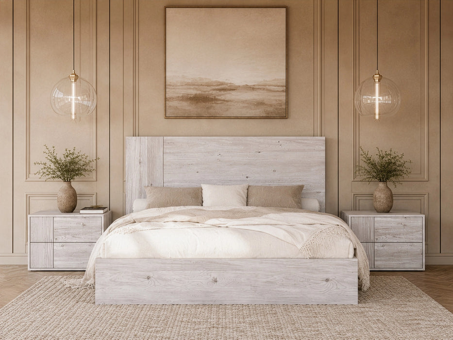 Asus - Modern Italian White Bed