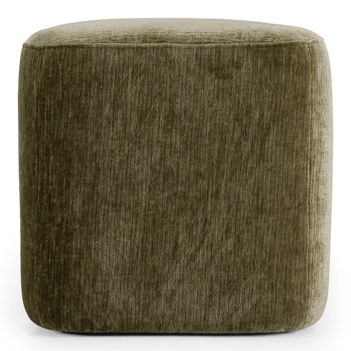 Siegal - Modern Olive Green Fabric Bench