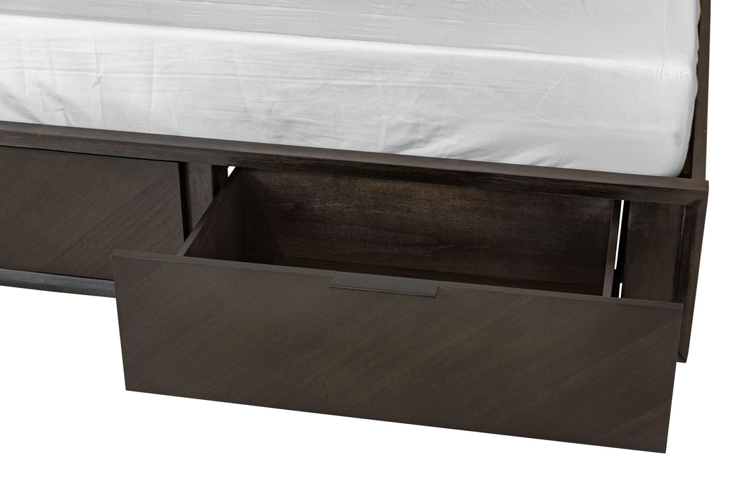 Roger - Mid-century Acacia Bed