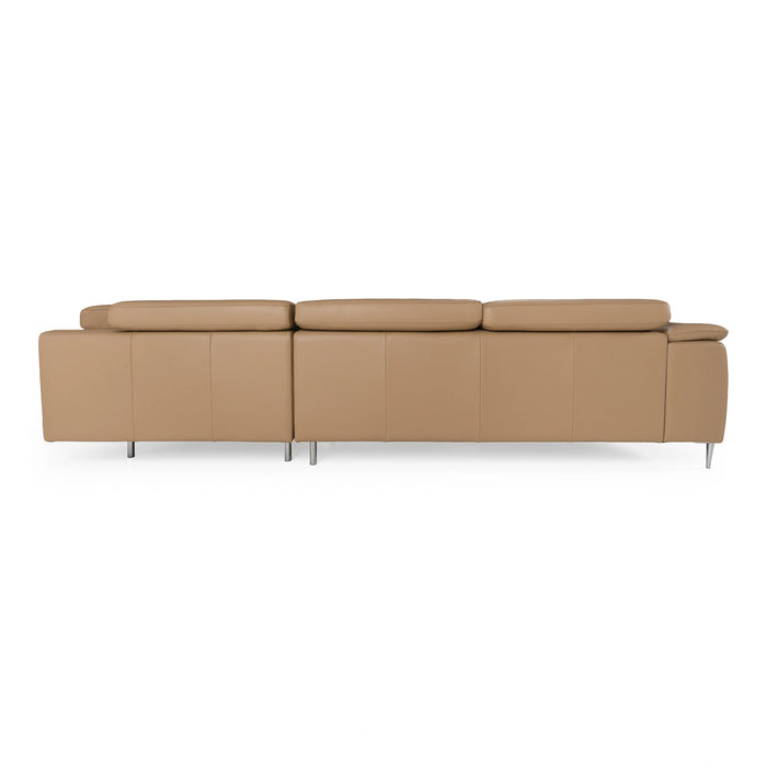 Viola - Italian Contemporary Deserto Leather Right Facing Sectional Sofa