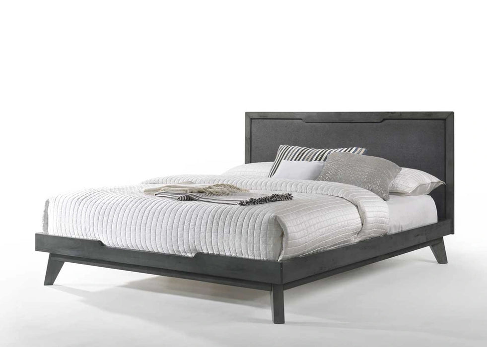 Soria Modern Grey Wash Bedroom Set