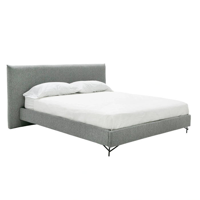 Aria - Italian Modern Grey Fabric Bed