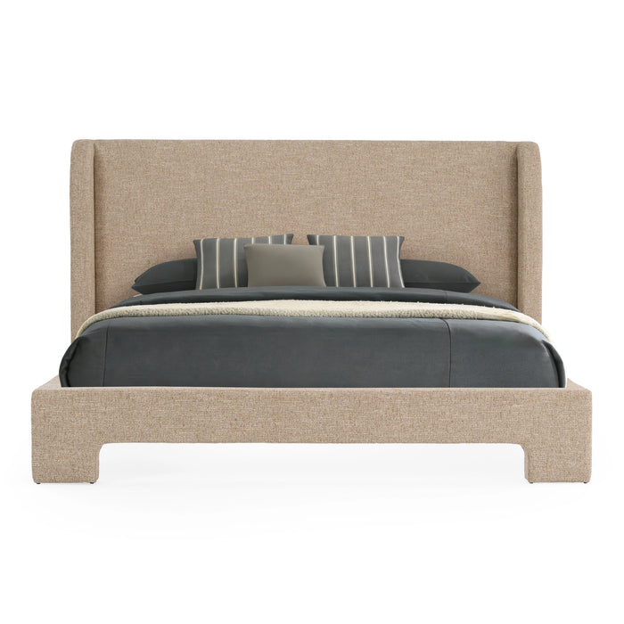 Emilio - Modern Beige Fabric Bed