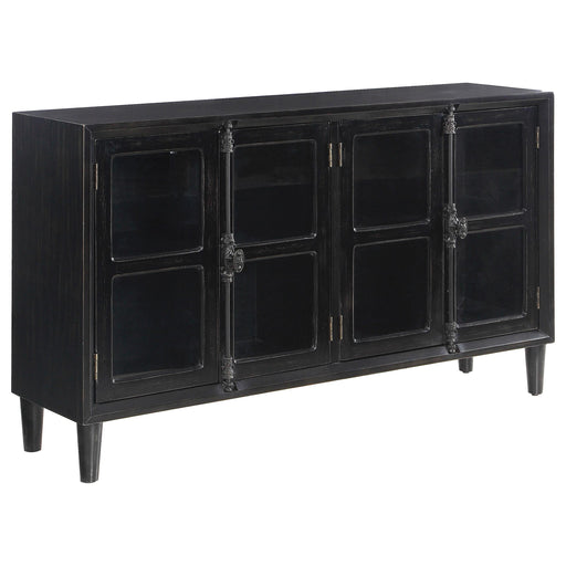 Sylvia 4-door Accent Cabinet Black image