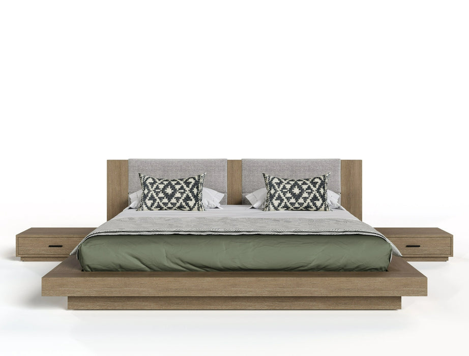 Fantasia - Contemporary Walnut & Grey 4-Piece Bedroom Set