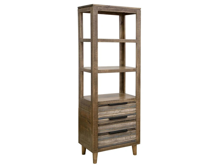 Tiza 3 Drawers, Bookcase Blue