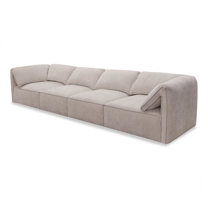 Gene - Modern Light Grey Fabric Modular Sectional Sofa