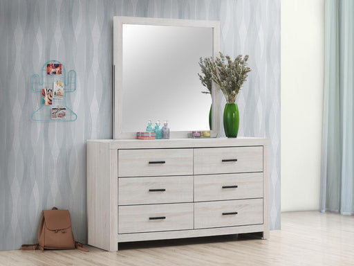 Brantford Rectangle Dresser Mirror Coastal White image