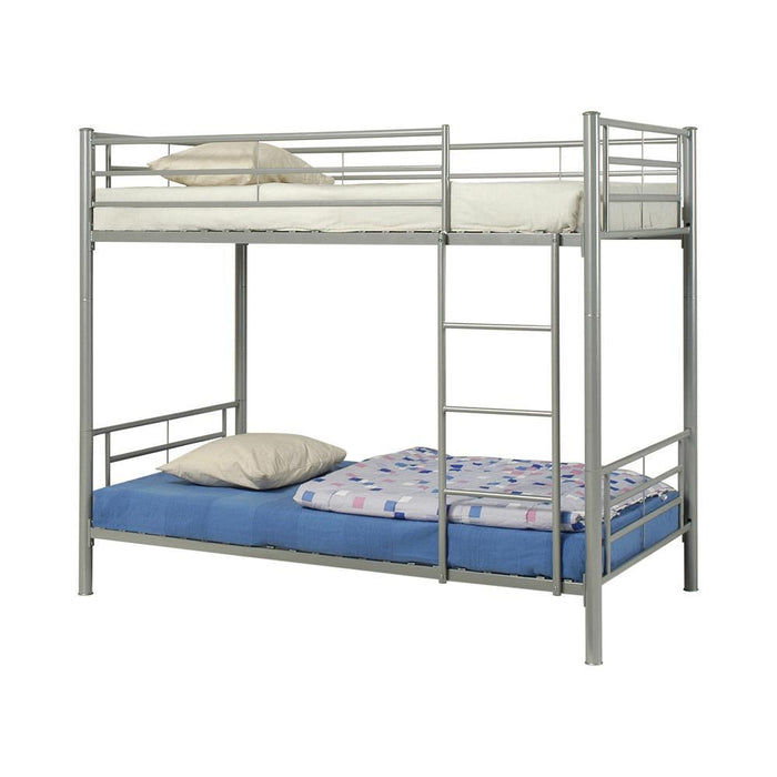 Hayward Twin Over Twin Bunk Bed Silver