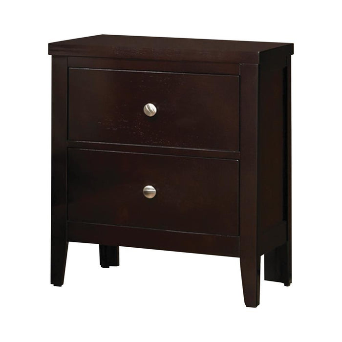 Carlton 2-drawer Rectangular Nightstand Cappuccino