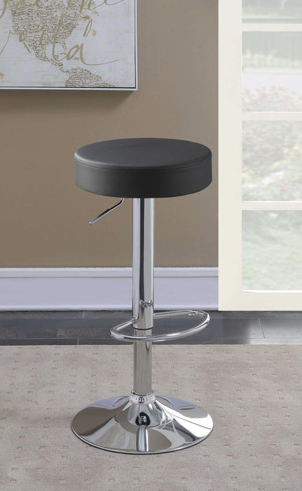 Ramses 29" Adjustable Bar Stool Chrome and Black