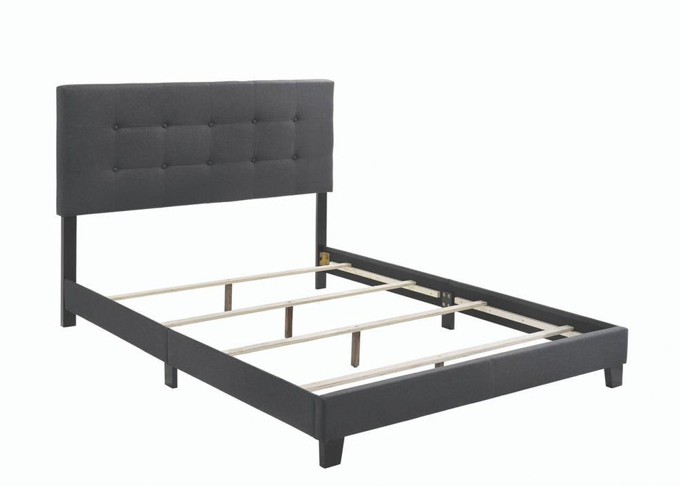 Mapes Tufted Upholstered Queen Bed Charcoal