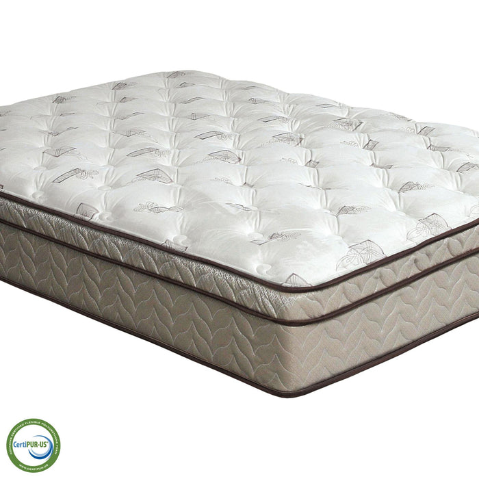 Lilium White/Brown 13" Euro Pillow Top Mattress, E.King image