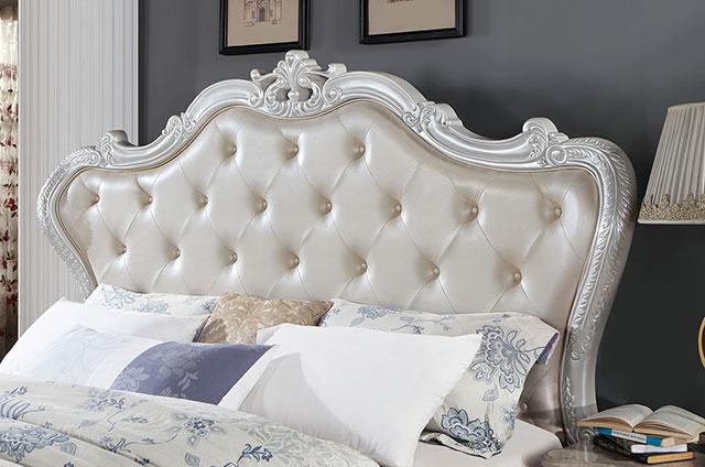 ROSALIND Cal.King Bed, Pearl White