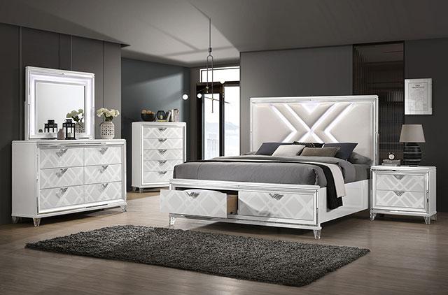 EMMELINE E.King Bed, White