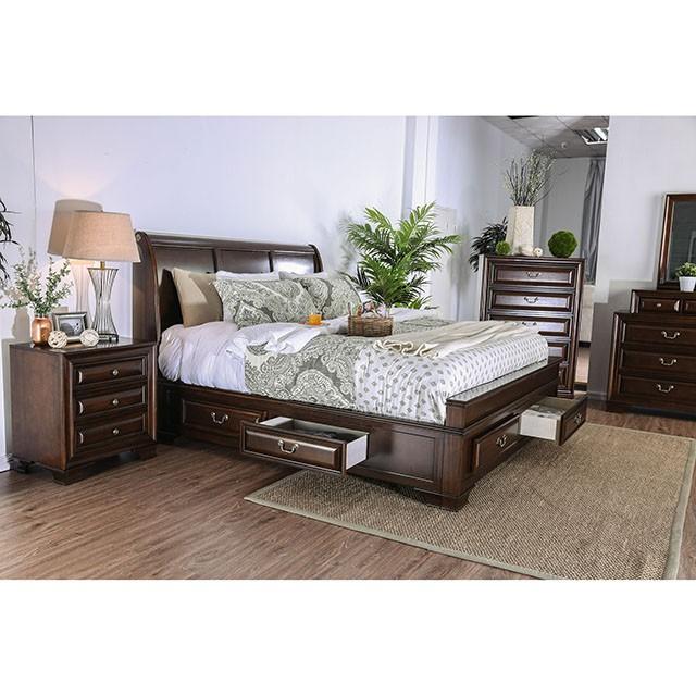 Brandt Brown Cherry Queen Bed