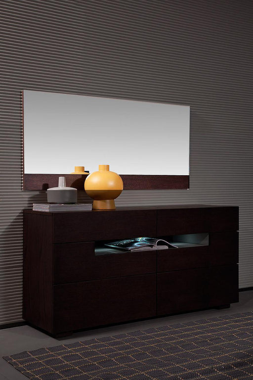 Modrest Ceres - Modern Brown Oak Bedroom Mirror image