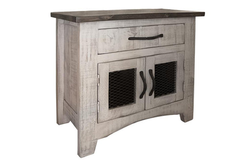 Pueblo Gray 1 Drawer, 2 Doors Nightstand image