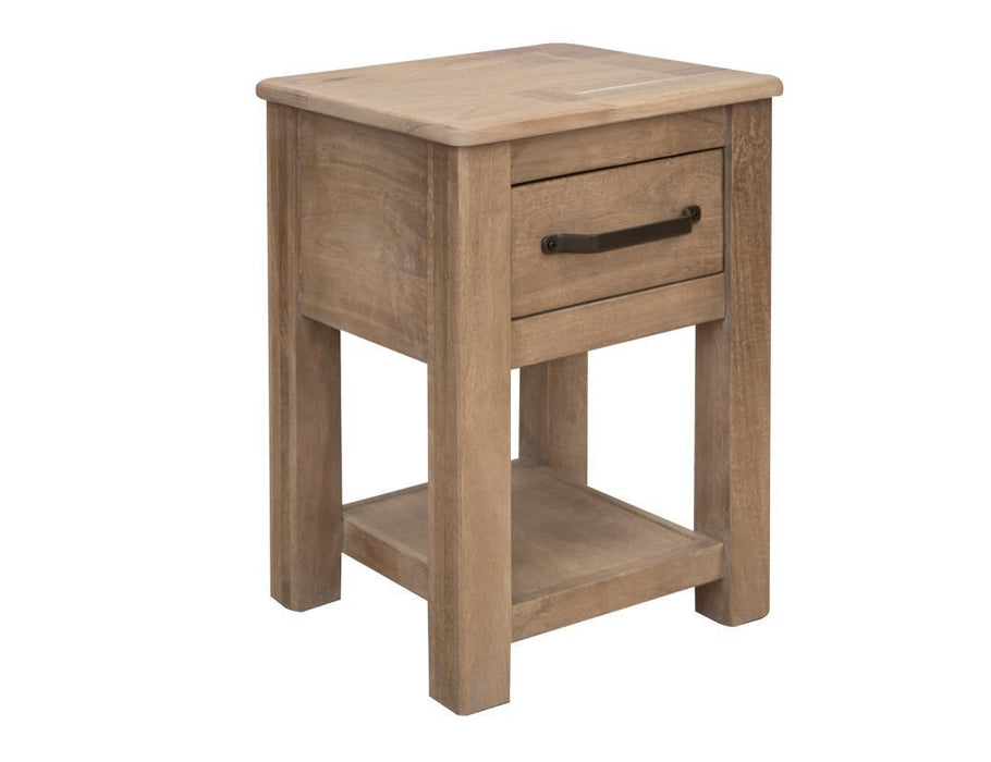 Natural Parota 1 Drawer, Chairside Table image