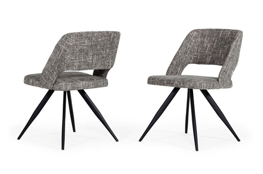 Modrest Palmer - Modern Grey Fabric Dining Chair (Set of 2) image