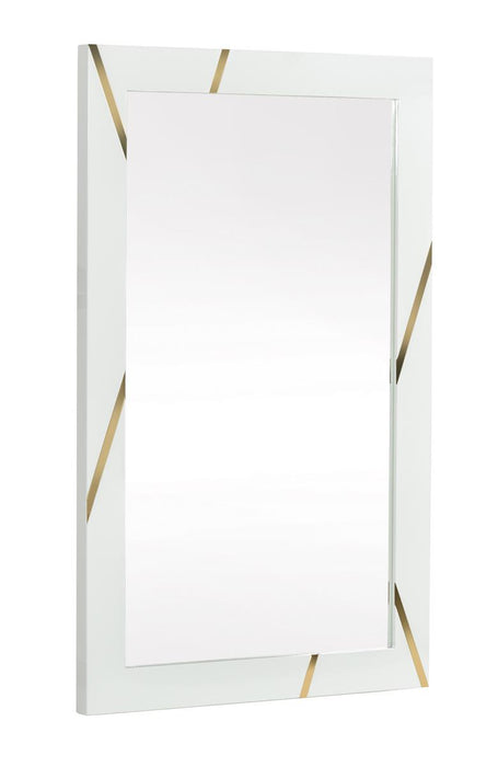 Modrest Nixa - Modern White & Gold Mirror image