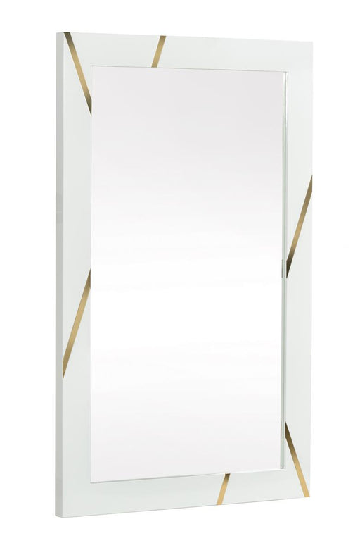 Modrest Nixa - Modern White & Gold Mirror image