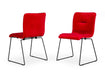 Modrest Yannis - Modern Red Fabric Dining Chair (Set of 2) image