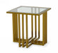 Modrest Kodiak - Glam Clear Glass and Gold Glass End Table image