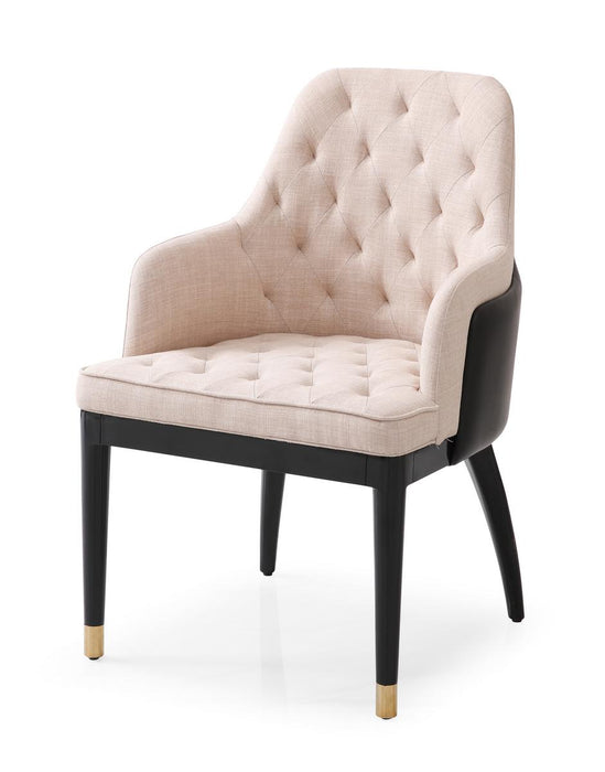 Modrest Leeds - Glam Beige and Black Dining Chair image