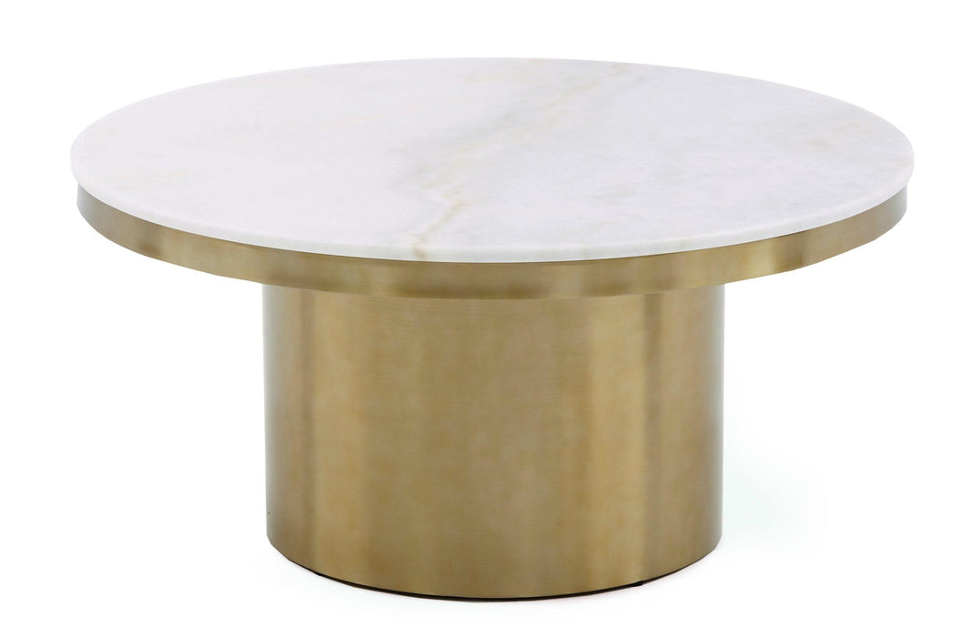 Modrest Rocky - Glam White & Gold Coffee Table image