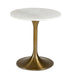 Modrest Collins - Glam White Marble & Gold End Table image