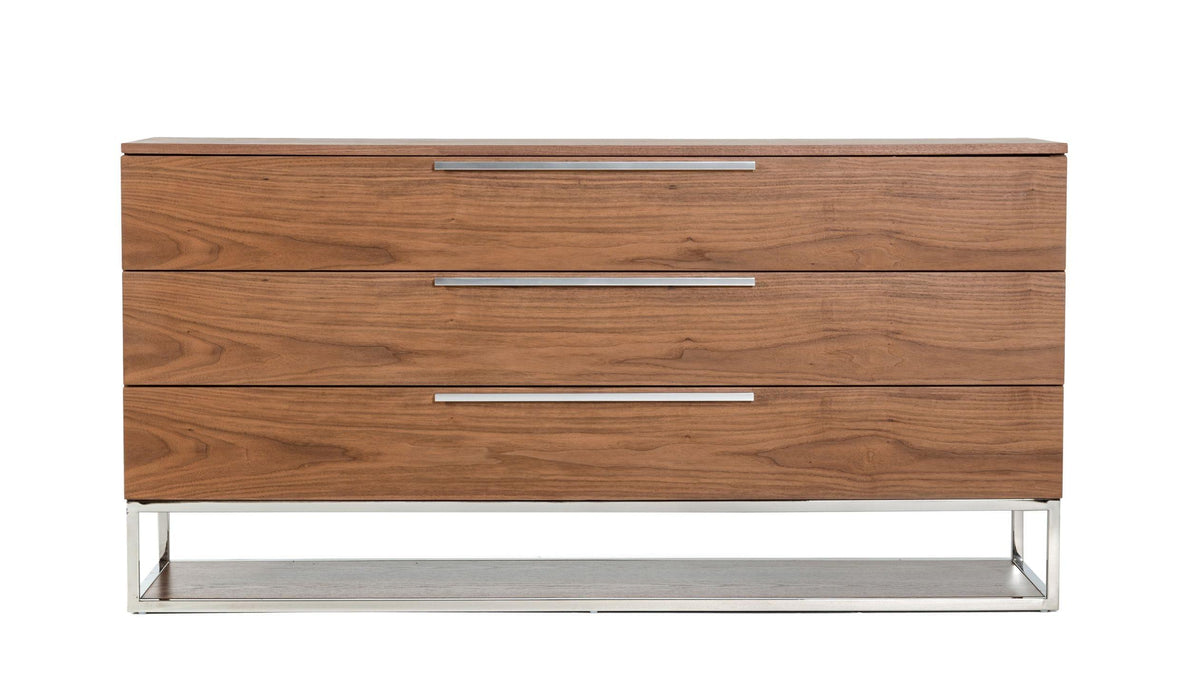 Modrest Heloise - Contemporary Walnut & Stainless Steel Dresser image