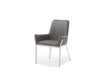 Modrest Robin Modern Grey Bonded Leather Dining Chair image