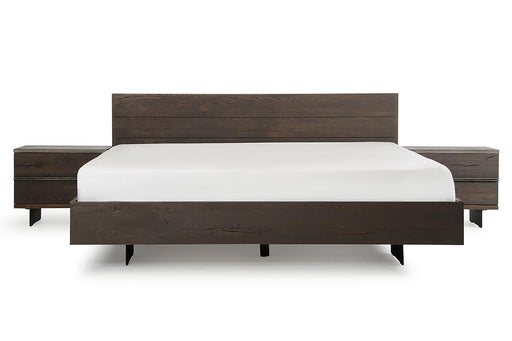 Modrest Selma Modern Dark Aged Oak Bed image