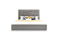 Modrest Chrysler Modern Grey Bonded Leather Bed image