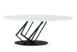 Modrest Corbett - Modern High Gloss White w/ Frosted Glass Dining Table image