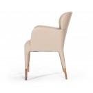 Modrest Ogden Modern Beige & Rosegold Dining Armchair