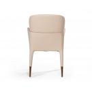 Modrest Ogden Modern Beige & Rosegold Dining Armchair