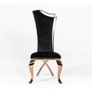 Modrest Bonnie Transitional Black Velvet & Rosegold Dining Chair (Set of 2)