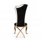 Modrest Bonnie Transitional Black Velvet & Rosegold Dining Chair (Set of 2)