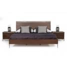 Nova Domus Conner Modern Dark Walnut & Faux Concrete Bedroom Set