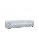 Divani Casa Dexter Transitional White Full Italian Leather 4 Seater Sofa