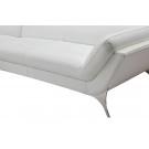 Divani Casa Graphite - Modern White Leather Left Facing Sectional Sofa